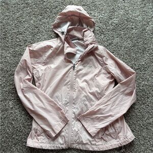 Columbia Pale Pink Packable Hooded Windbreaker Jacket
